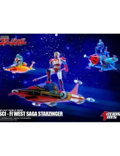 Action Toys Die-Cast Vehicle Series Sci-Fi West Saga Starzinger Starbood with Don Hakka Set