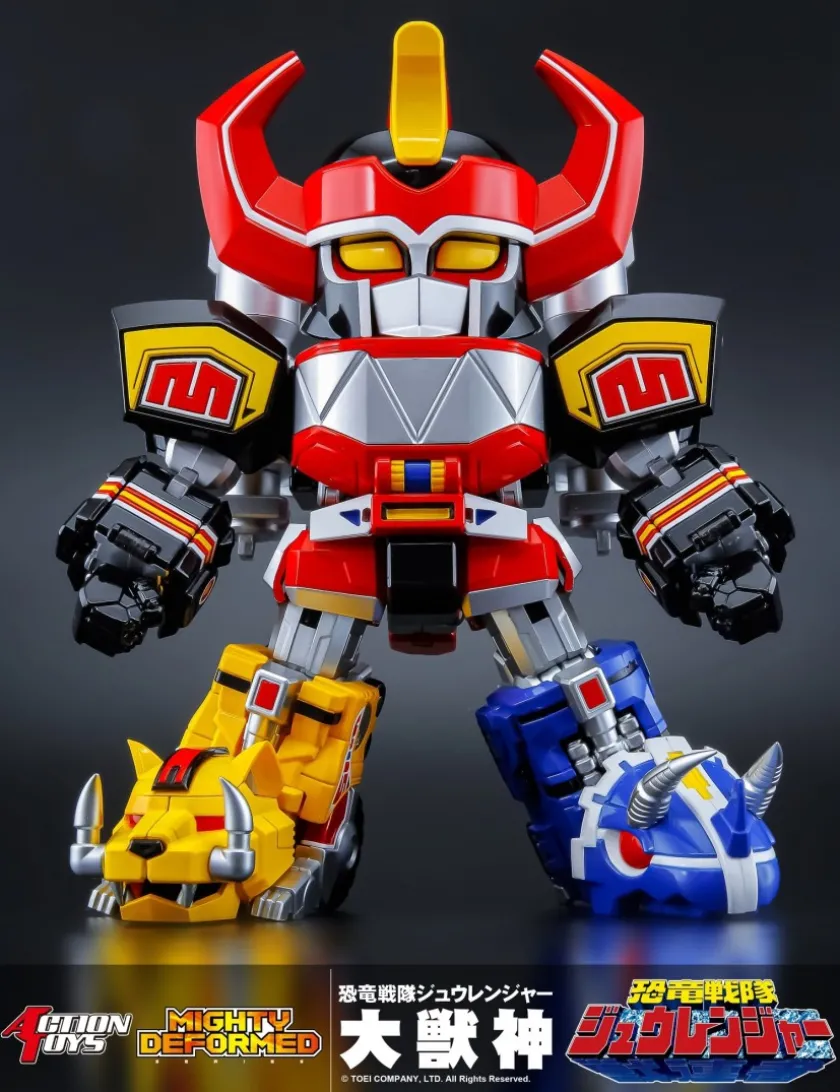 Action Toys Mighty Deformed Mighty Morphin Power Rangers Megazord Daizyujin Kyoryu Sentai Zyuranger