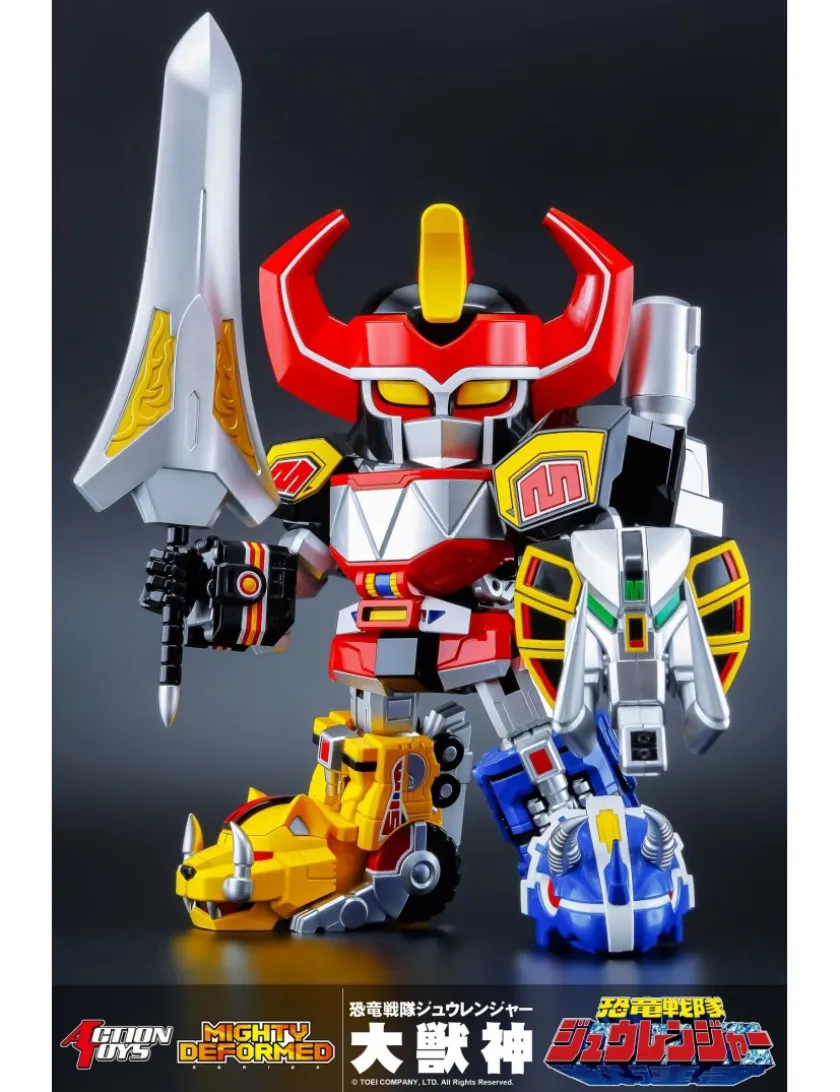 Action Toys Mighty Deformed Mighty Morphin Power Rangers Megazord Daizyujin Kyoryu Sentai Zyuranger