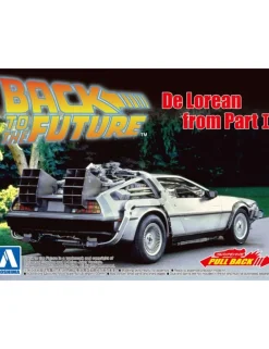 Aoshima Movie Mecha Series 11 Back To The Future DeLorean 1/43 Scale Model Kit