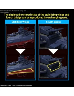 Bandai Be Forever Yamato REBEL 3199 Space Battleship Yamato 3199 3rd Refurbished Ver. Commemorative Paint 1/1000 Scale Model Kit