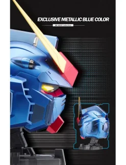 Bandai BN Head Collection Vol.1 Mobile Suit Gundam RX-78-2 Gundam Head Sculpt Metallic Blue Color Version