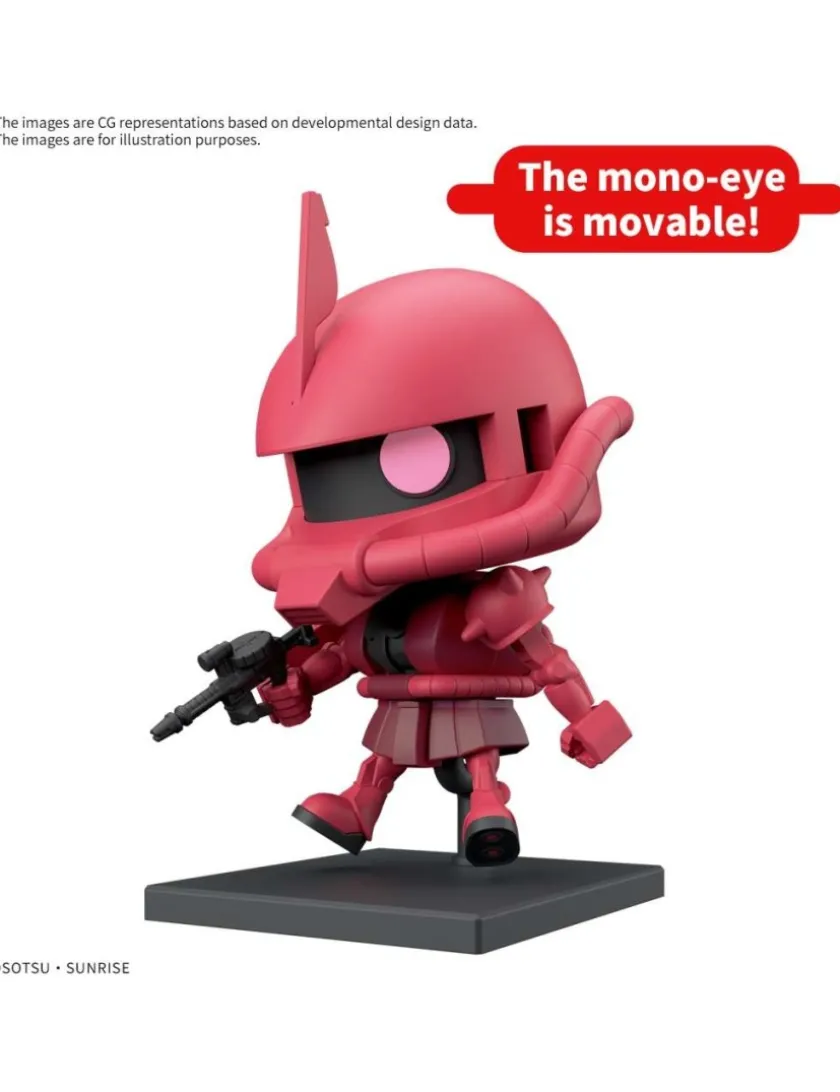 Bandai Gunpla-kun Model Series 1/1 Scale Mobile Suit Gundam MS-06S Zaku-kun Runner Vesion with Reproduction Parts