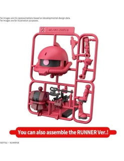 Bandai Gunpla-kun Model Series 1/1 Scale Mobile Suit Gundam MS-06S Zaku-kun Runner Vesion with Reproduction Parts