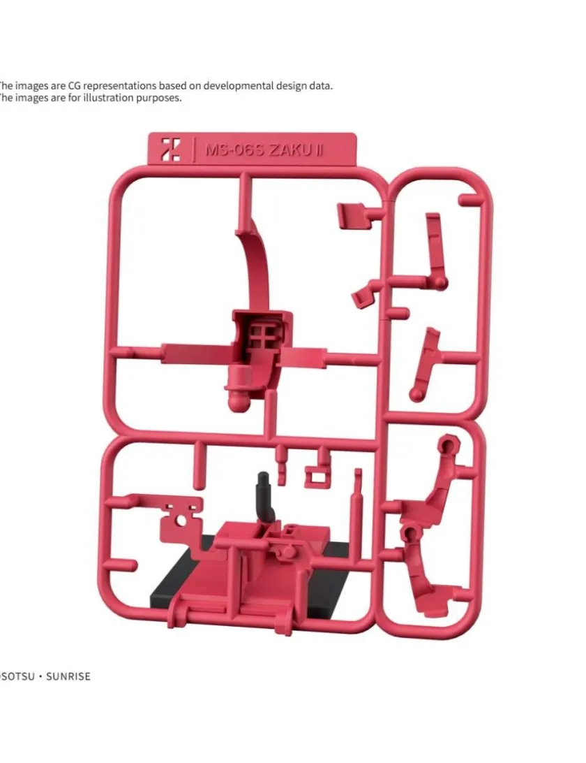 Bandai Gunpla-kun Model Series 1/1 Scale Mobile Suit Gundam MS-06S Zaku-kun Runner Vesion with Reproduction Parts