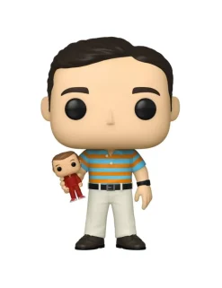 Funko POP! Movies The 40-Year-Old Virgin Andy holding Oscar Chase Limited Edition