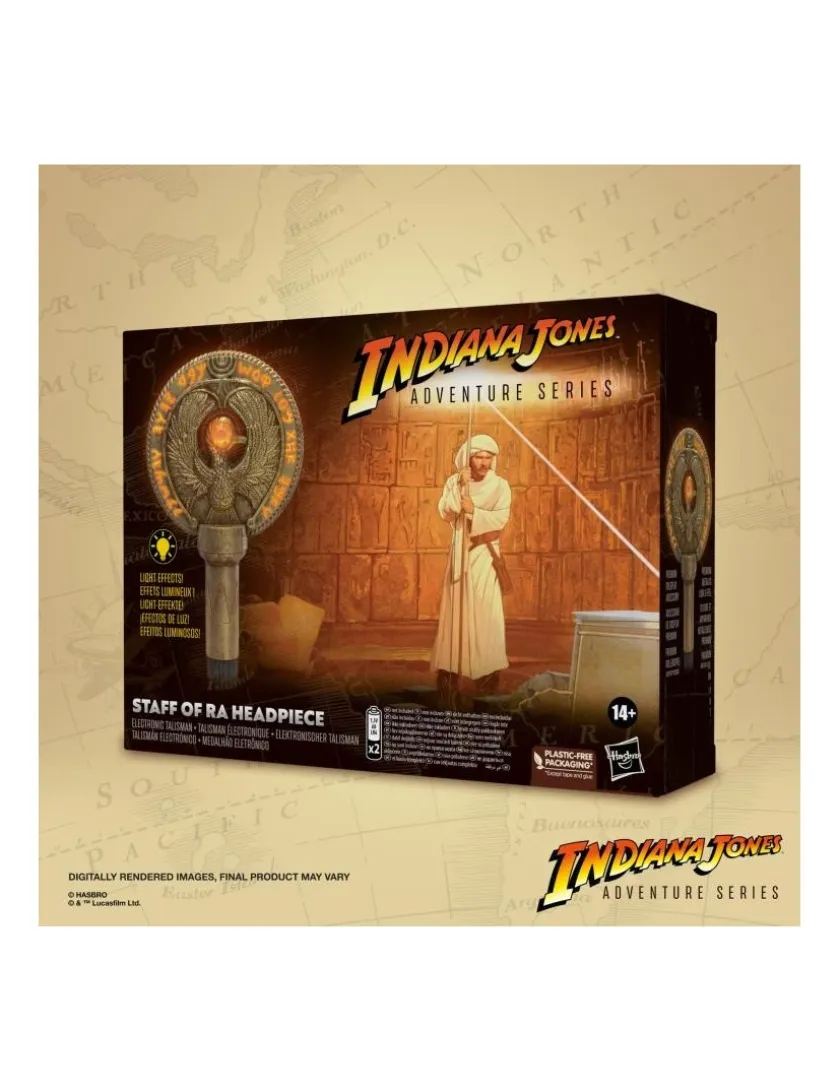 Hasbro Indiana Jones Adventure Series Premium Artifacts Staff of Ra Talisman