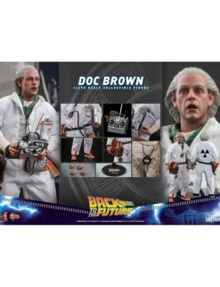 Hot Toys Movie Masterpiece Back To The Future Doc Brown 1/6 Scale Collectible Figure