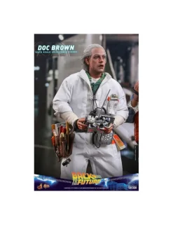 Hot Toys Movie Masterpiece Back To The Future Doc Brown 1/6 Scale Collectible Figure