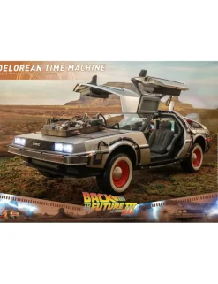 Hot Toys Movie Masterpiece Back To The Future Part III Delorean 1/6 Scale Collectible Figure