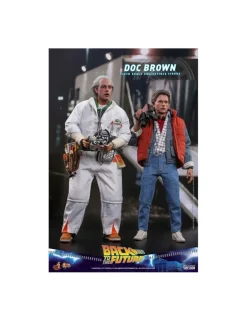 Hot Toys Movie Masterpiece Back To The Future Doc Brown 1/6 Scale Collectible Figure