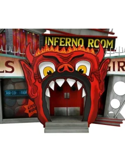 Neca Beetlejuice 1988 Ultimate Beetlejuice Trenchcoat with Spikes Inferno Room Deluxe Set