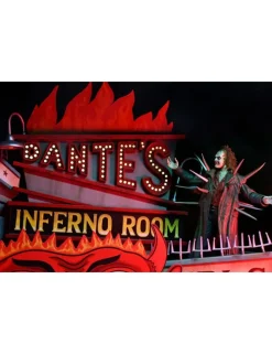 Neca Beetlejuice 1988 Ultimate Beetlejuice Trenchcoat with Spikes Inferno Room Deluxe Set