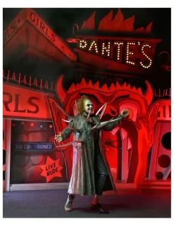 Neca Beetlejuice 1988 Ultimate Beetlejuice Trenchcoat with Spikes Inferno Room Deluxe Set
