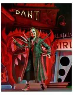 Neca Beetlejuice 1988 Ultimate Beetlejuice Trenchcoat with Spikes Inferno Room Deluxe Set