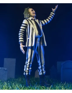 Neca Beetlejuice Black and White Suit