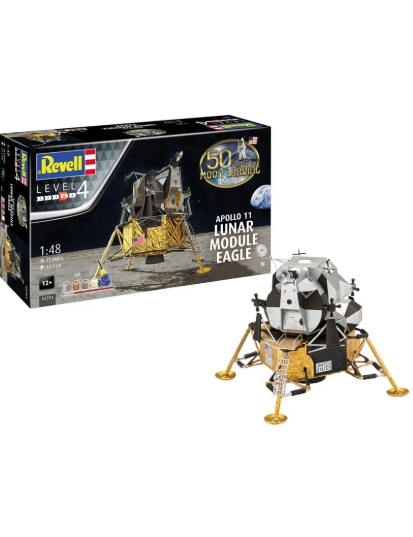 Revell NASA Apollo 11 Lunar Module Eagle Model Kit Gift Set 1/48 Scale